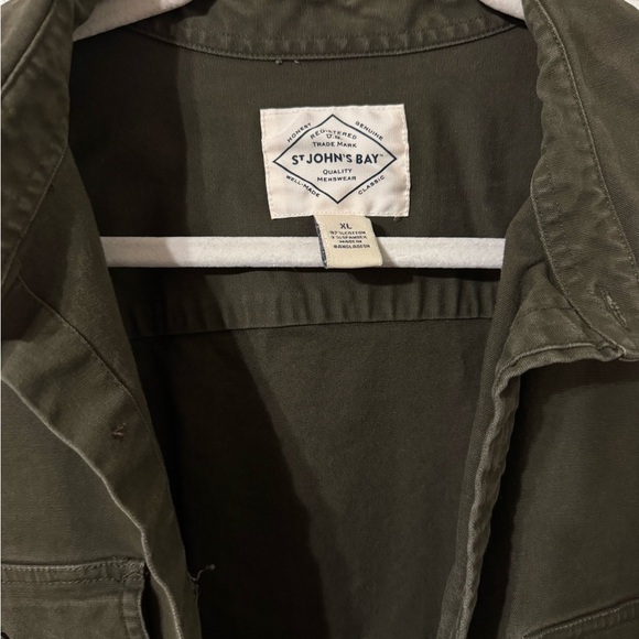 St. John's Bay Men's Dark Green Button Up Jacket-XL - Picture 2 of 5